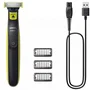 Philips OneBlade Cortabarbas Híbrido QP2724/10 - Recortar, Perfilar y Afeitar, Resistente al Agua, Incluye 3 Peines-Guía (1,3,5 mm) y Batería Recargable